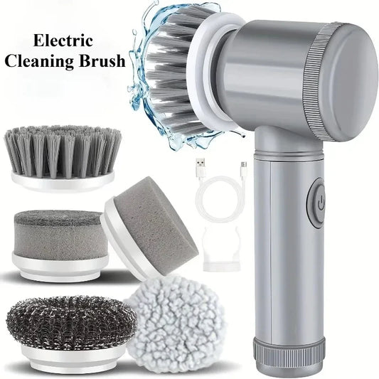 Cordless Electric Spin Scrubber (5 Brush Heads)