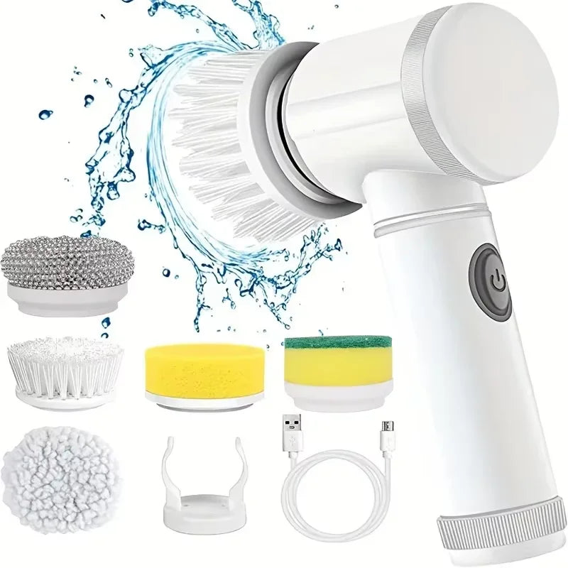 Cordless Electric Spin Scrubber (5 Brush Heads)
