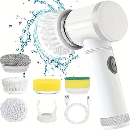 Cordless Electric Spin Scrubber (5 Brush Heads)