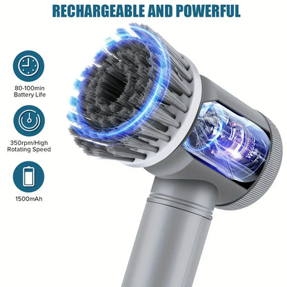 Cordless Electric Spin Scrubber (5 Brush Heads)